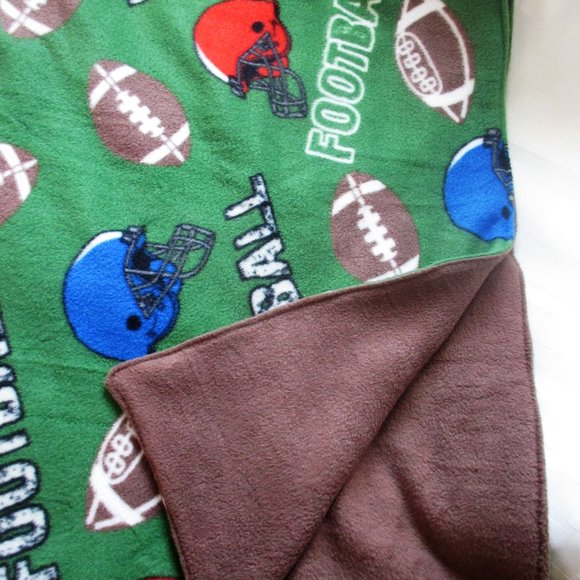 Football handmade fleece blanket